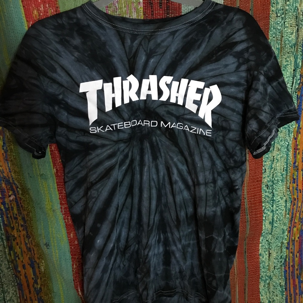 Thrasher Magazine Grey Tie-die T-shirt Size Small